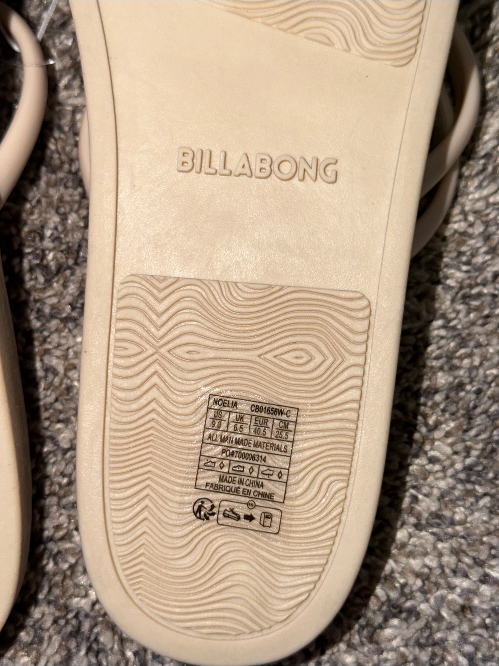 Billabong Cream Strappy Toe-Loop Sandals - Picture 5 of 5